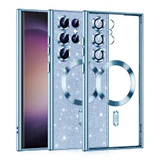 Techsuit - Luxusné trblietavé MagSafe - Samsung Galaxy S23 Ultra - Svetlomodré puzdro