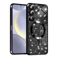  Techsuit - Luxus Csillogó MagSafe - Samsung Galaxy S24 Plus - Fekete tok