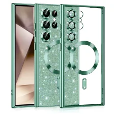  Techsuit - Luxus Csillogó MagSafe - Samsung Galaxy S24 Ultra - Világoszöld tok