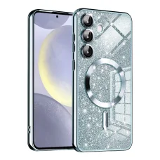 Techsuit - Luxusný trblietavý MagSafe - Samsung Galaxy S24 Plus - Svetlomodrý kryt