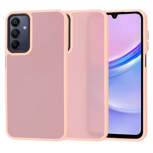  Techsuit - HaloFrost Széria - Samsung Galaxy A15 4G / A15 5G - Rózsaszín tok - 1