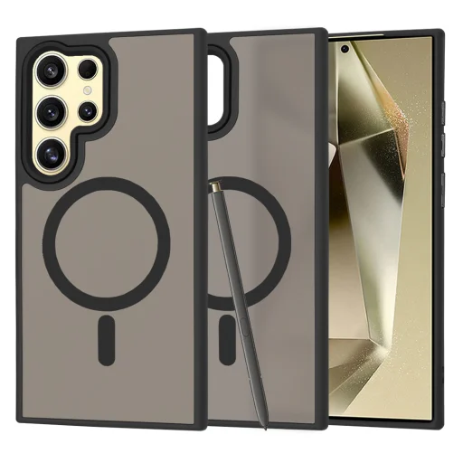  Techsuit - HaloFrost MagSafe Sorozat - Samsung Galaxy S24 Ultra - Fekete tok - 1