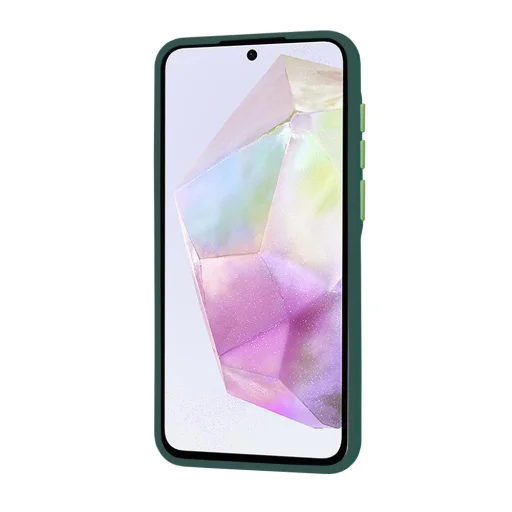  Techsuit - HaloFrost sorozat - Samsung Galaxy A35 5G - Éjféli zöld tok - 3