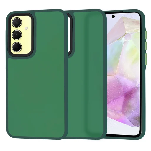  Techsuit - HaloFrost sorozat - Samsung Galaxy A35 5G - Éjféli zöld tok - 1