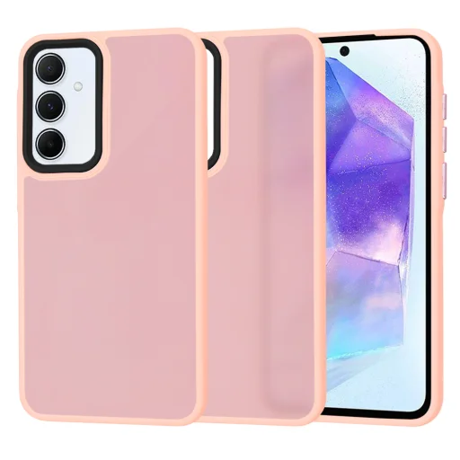  Techsuit - HaloFrost sorozat - Samsung Galaxy A55 5G - Rózsaszín tok - 1