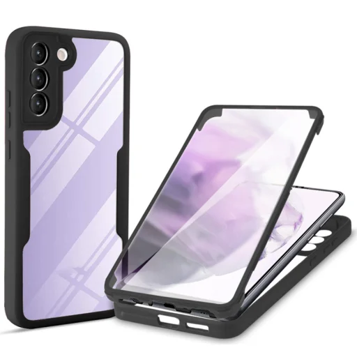  Techsuit - ColorVerse 360 sorozat + Képernyővédő - Samsung Galaxy S23 - Fekete tok - 1
