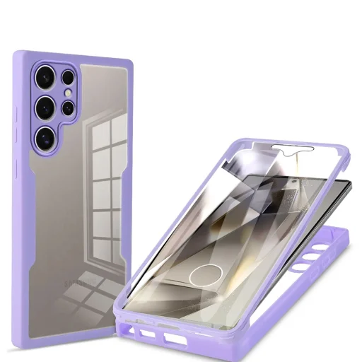  Samsung Galaxy S24 Ultra Lila Techsuit ColorVerse 360 széria + kijelzővédő tok - 1