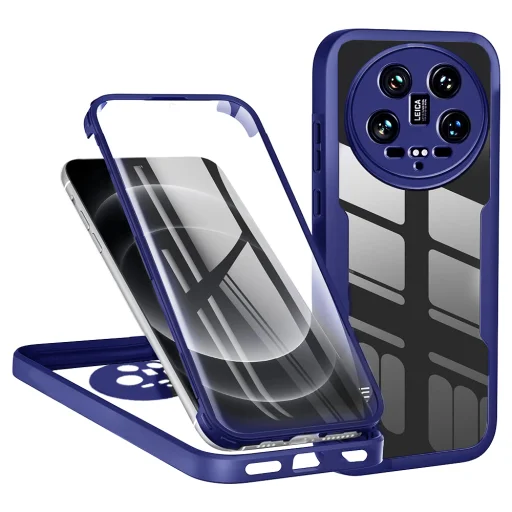  Techsuit - ColorVerse 360 Sorozat + Képernyővédő - Xiaomi 14 Ultra - Kék tok - 1