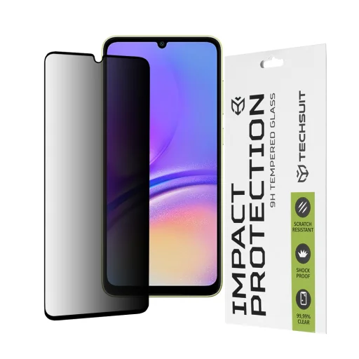 Techsuit - 111D Privacy Teljes Ragasztás - Samsung Galaxy A05 / A05s - Fekete üvegfólia - 1