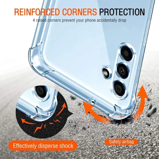  Techsuit – Ütésálló Átlátszó Szilikon – Samsung Galaxy A13 5G / A04S – Átlátszó tok - 3