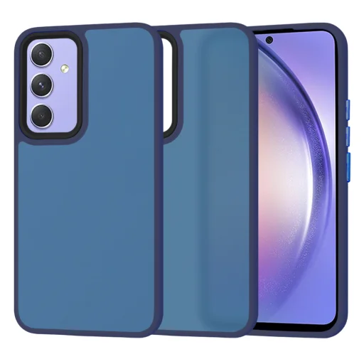  Techsuit - HaloFrost Sorozat - Samsung Galaxy A54 - Mély Kék tok - 1