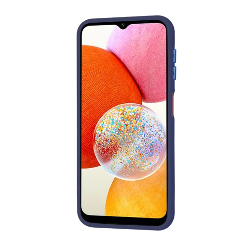  Techsuit - HaloFrost Sorozat - Samsung Galaxy A14 4G / A14 5G - Mély kék tok - 3