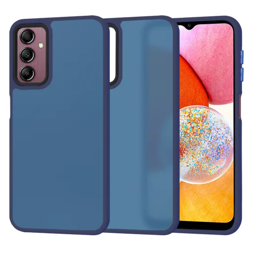  Techsuit - HaloFrost Sorozat - Samsung Galaxy A14 4G / A14 5G - Mély kék tok - 1