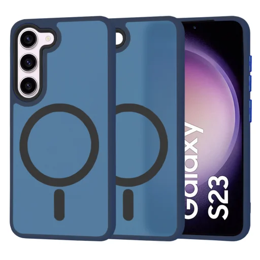  Techsuit - HaloFrost MagSafe Sorozat - Samsung Galaxy S23 - Mély Kék tok - 1