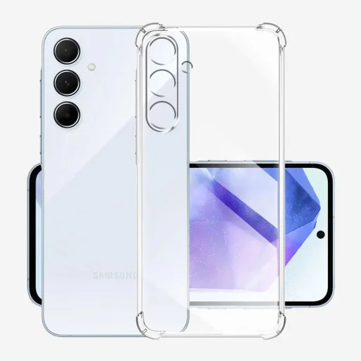  Techsuit - Ütésálló Átlátszó Szilikon - Samsung Galaxy M55 - Átlátszó tok - 2