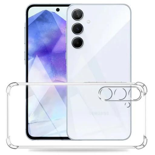  Techsuit - Ütésálló Átlátszó Szilikon - Samsung Galaxy M55 - Átlátszó tok - 4