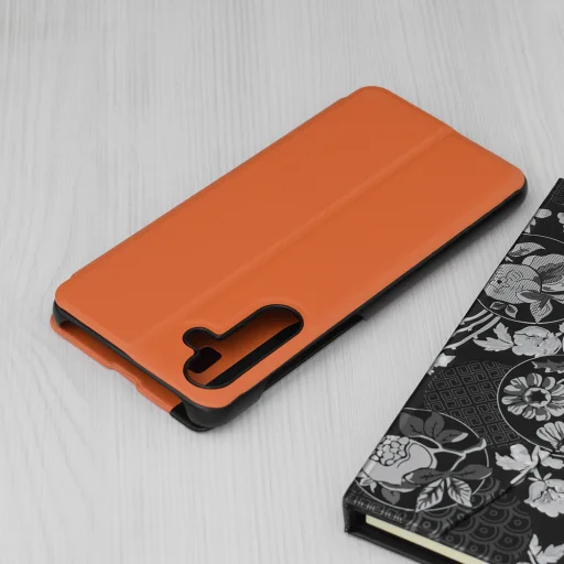  Techsuit - eFold Sorozat - Samsung Galaxy M55 - Narancssárga tok - 2