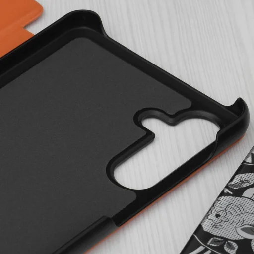  Techsuit - eFold Sorozat - Samsung Galaxy M55 - Narancssárga tok - 3