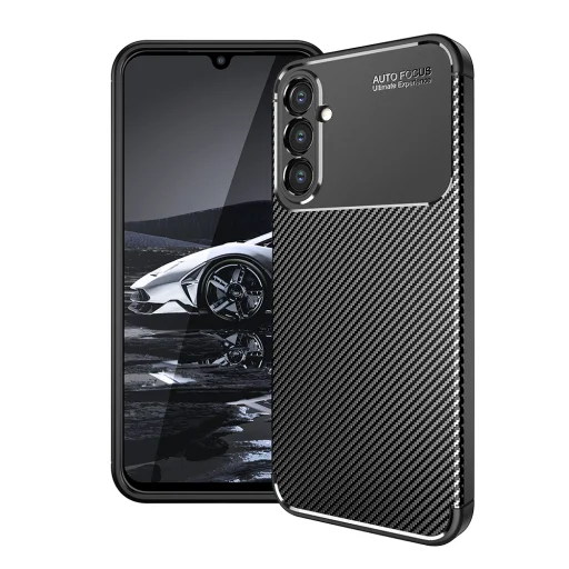  Techsuit - Szénszálas - Samsung Galaxy A14 4G / A14 5G - Fekete tok - 1