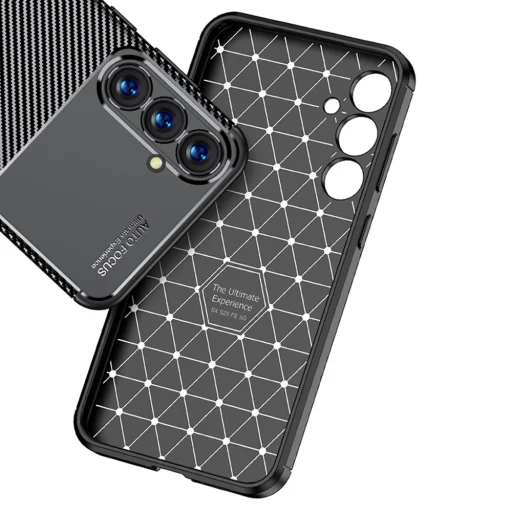  Techsuit - Szénszálas - Samsung Galaxy S23 FE - Fekete tok - 4