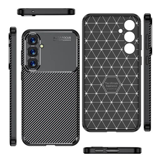  Techsuit - Szénszálas - Samsung Galaxy S23 FE - Fekete tok - 5