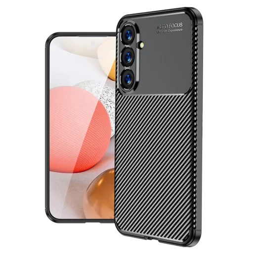  Techsuit - Szénszálas - Samsung Galaxy S23 FE - Fekete tok - 1