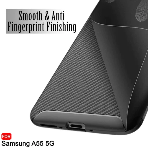  Techsuit - CarbonFiber - Samsung Galaxy A55 5G - Fekete tok - 6