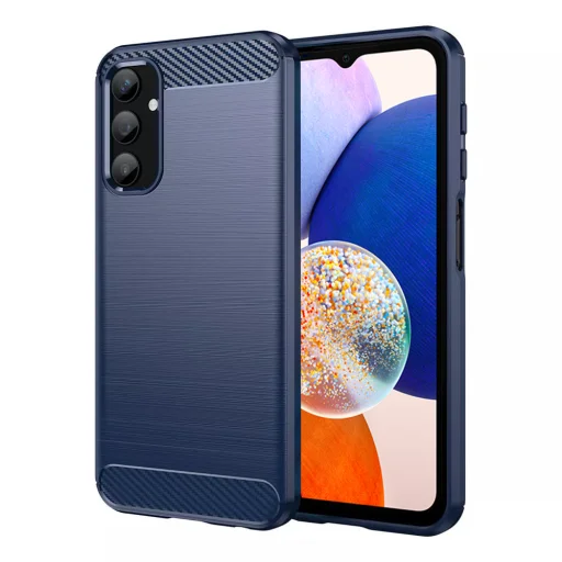  Techsuit - Karbon Szilikon - Samsung Galaxy A14 4G / A14 5G - Kék tok - 1