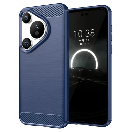 Techsuit - Szén Szilikon - Huawei Pura 70 - Kék tok - 1