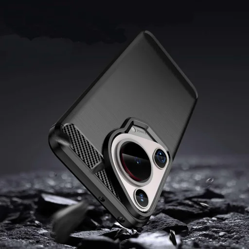  Techsuit - Karbon Szilikon - Huawei Pura 70 Ultra - Kék tok - 3