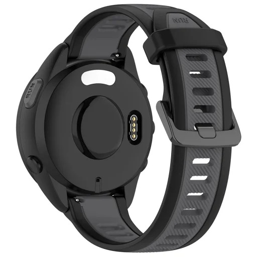  Techsuit - 20 mm-es óraszíj (W053) - Samsung Galaxy Watch 4/5/Active 2, Huawei Watch GT 3 (42mm)/GT 3 Pro (43mm) - Szürke - 3