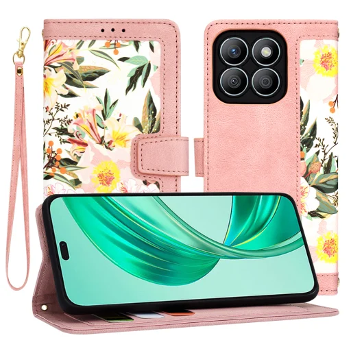  Techsuit - FlipCraft - Honor X8b - Szívszerelmes Rózsaszín tok - 1