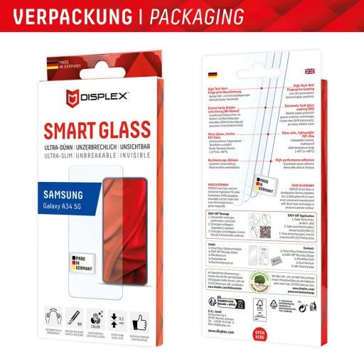  Displex - Prémium Smart FlexiGlass - Samsung Galaxy A34 5G - Átlátszó üvegfólia - 5