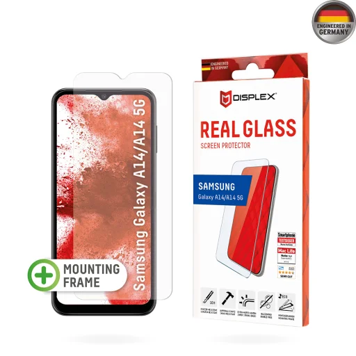  Displex - Prémium Valódi Üveg 2D - Samsung Galaxy A14 4G / A14 5G - Átlátszó üvegfólia - 1