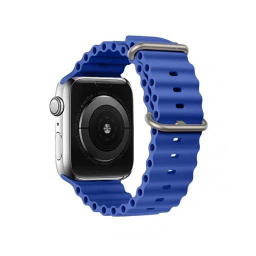  Techsuit - Óraszíj (W038) - Apple Watch 1/2/3/4/5/6/7/8/9/10/SE/SE 2 (38/40/41/42mm) - Kék - 2