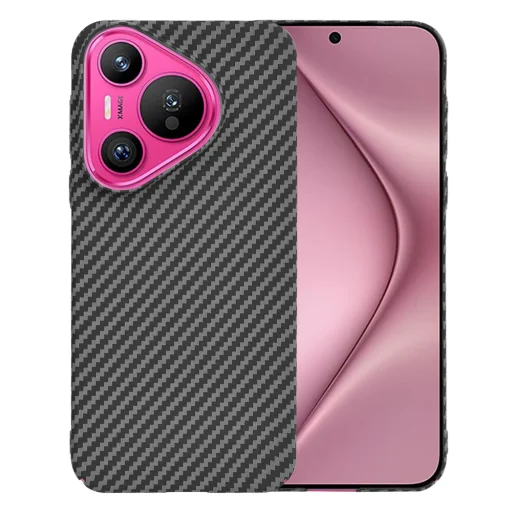  Techsuit - Karbonfiber-Héjú - Huawei Pura 70 - Fekete tok - 1