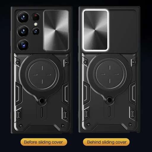  Techsuit - CamGuard Pro - Samsung Galaxy S23 Ultra - Fekete tok - 3