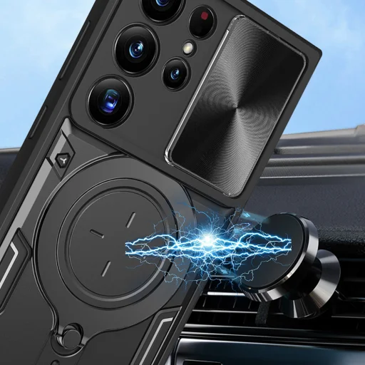  Techsuit - CamGuard Pro - Samsung Galaxy S23 Ultra - Fekete tok - 4