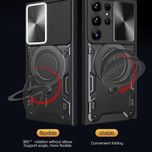  Techsuit - CamGuard Pro - Samsung Galaxy S23 Ultra - Fekete tok - 6