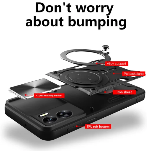  Techsuit - CamGuard Pro - Honor 90 Lite - Piros tok - 2