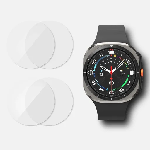  Ringke - Edzett üveg R10 (4 darabos) - Samsung Galaxy Watch Ultra 47mm - Átlátszó üvegfólia - 4
