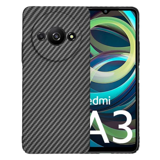  Techsuit - Karbonit Szálhéj - Xiaomi Redmi A3 - Fekete tok - 1