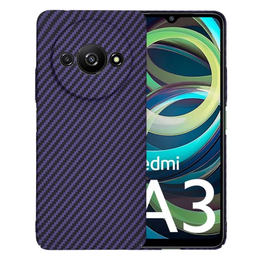  Techsuit - Karbonit Szálhéj - Xiaomi Redmi A3 - Lila tok - 1
