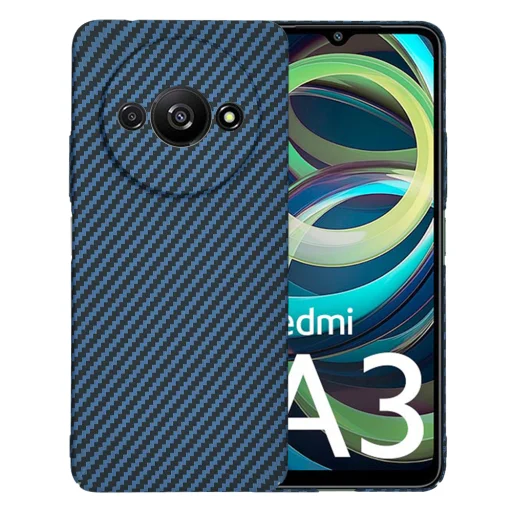  Techsuit - Karbonit Szálhéj - Xiaomi Redmi A3 - Cián tok - 1