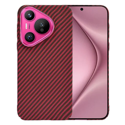  Techsuit - Karbonite Szálhéj - Huawei Pura 70 - Piros tok - 1