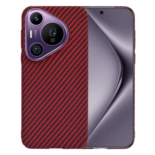  Techsuit - Karbonit Szálhéj - Huawei Pura 70 Pro - Piros tok - 1