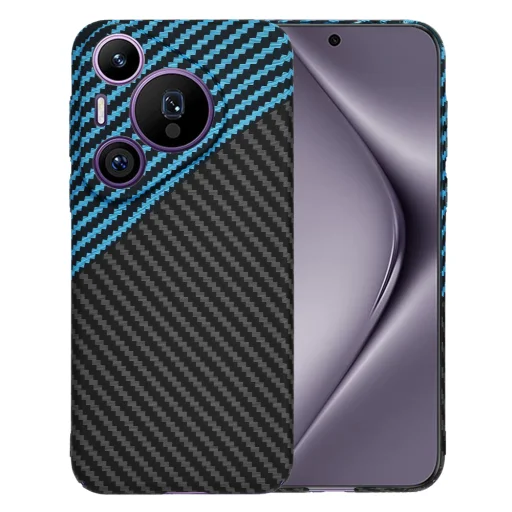  Techsuit - Karbonit Szálhéj - Huawei Pura 70 Pro - Kék Impulzus tok - 1