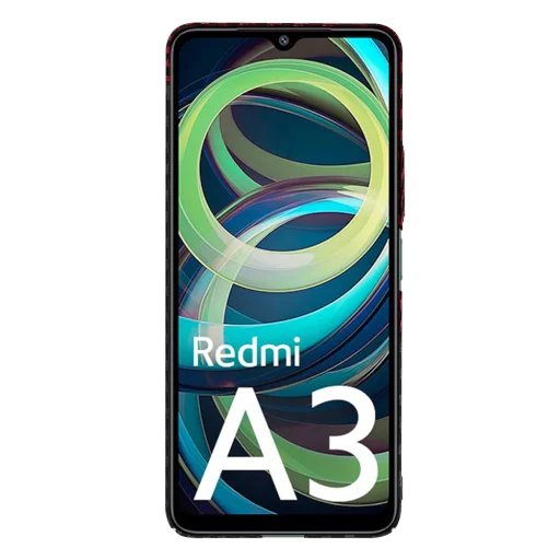  Techsuit - Carbonit FiberShell - Xiaomi Redmi A3 - Vörös Vortex tok - 2