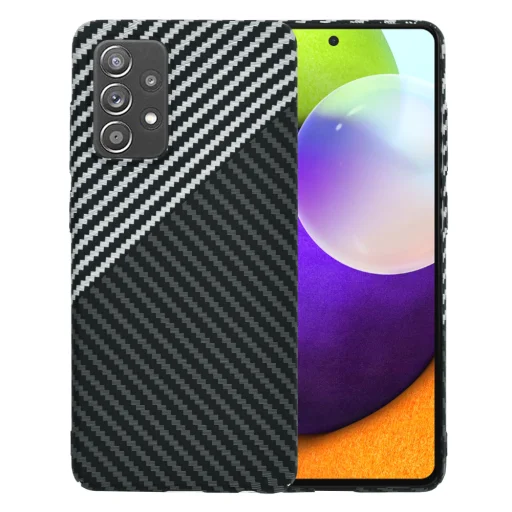  Techsuit - Carbonite FiberShell - Samsung Galaxy A52 4G / A52 5G / A52s 5G - Lopakodó Szürke tok - 1