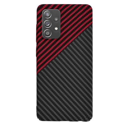  Techsuit - Karbonit Szálhéj - Samsung Galaxy A52 4G / A52 5G / A52s 5G - Piros Vortex tok - 2